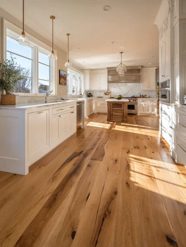 Stylish Kitchen Flooring Ideas: Classic Hardwood for Timeless Elegance