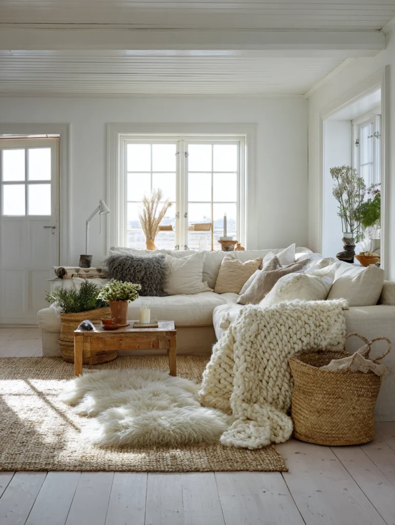 Stunning Swedish Living Room Ideas: Layer Natural Textures for Depth