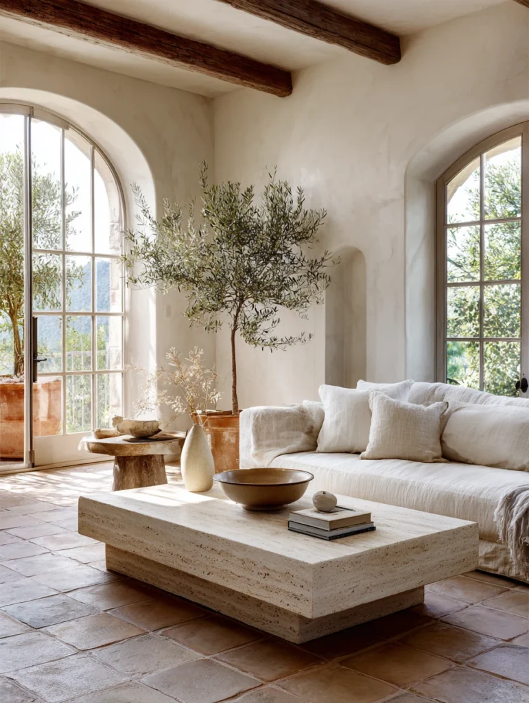 Mediterranean Coffee Table Styling Ideas: Embrace the Power of Travertine