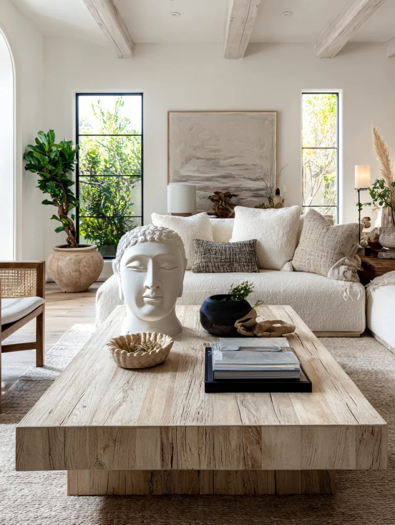Mediterranean Coffee Table Styling Ideas: Add Sculptural Elements