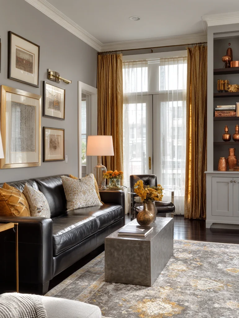 Modern Victorian Living Room Design Ideas: Incorporate Brass and Bronze Hardware