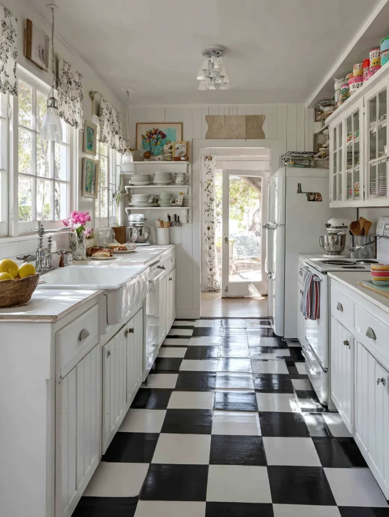 Stylish Kitchen Flooring Ideas: Painted Wood Floors for Creative Expression
