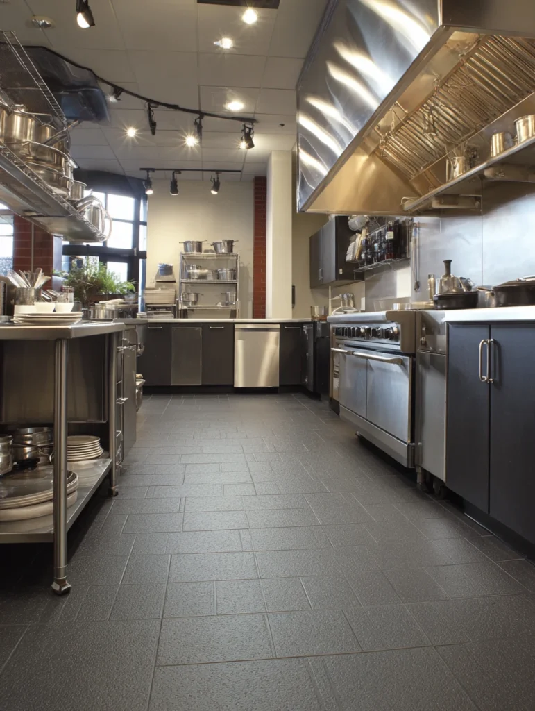 Stylish Kitchen Flooring Ideas: Rubber Flooring for Commercial Durability