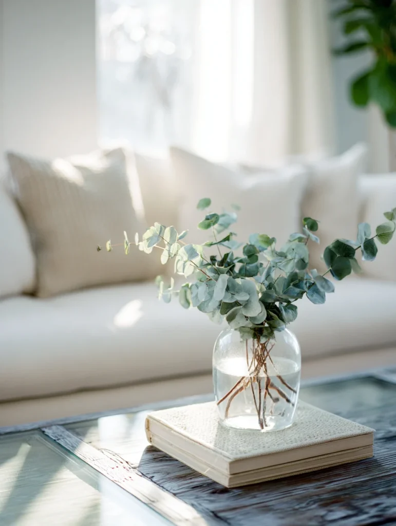 Irish Coffee Table Styling Ideas: Display Fresh or Dried Eucalyptus Stems