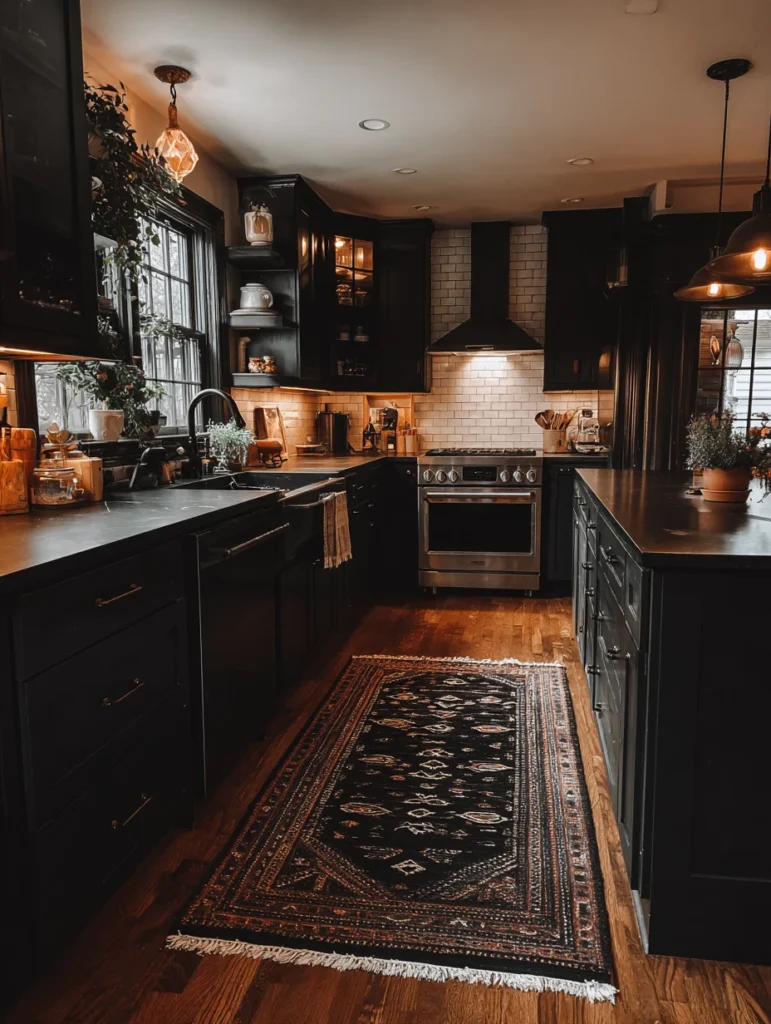 Witchy Kitchen Aesthetic Ideas: Black or Dark Hardware Swaps