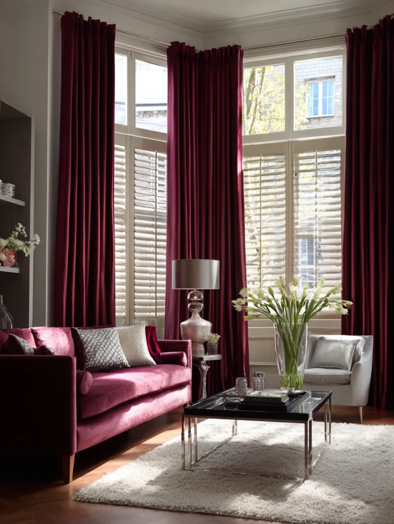 Modern Victorian Living Room Design Ideas: Install Plantation Shutters or Heavy Drapes