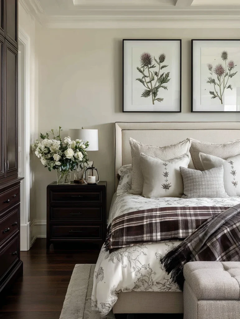 Aesthetic Scottish Bedroom Ideas: Thistle Motifs