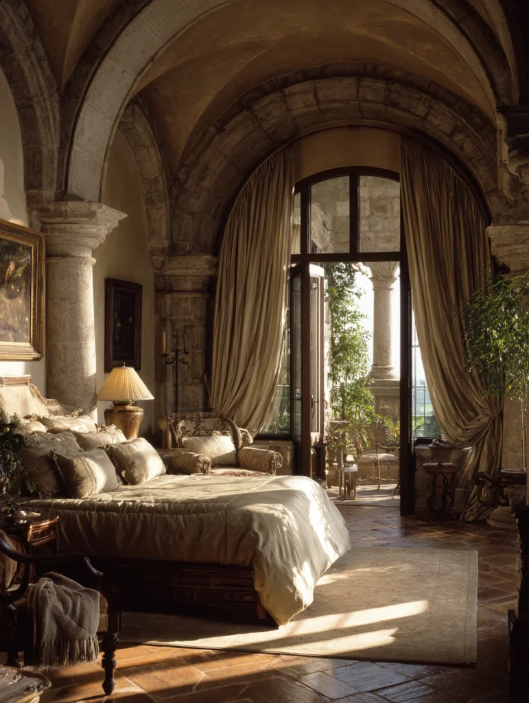 Aesthetic Italian Bedroom Ideas: Arched Doorways or Windows
