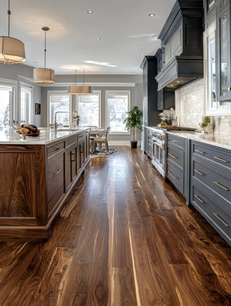 Stylish Kitchen Flooring Ideas: Engineered Hardwood for Stable Beauty