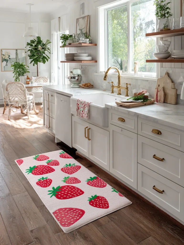 Strawberry Kitchen Decor Ideas: Strawberry Kitchen Mat