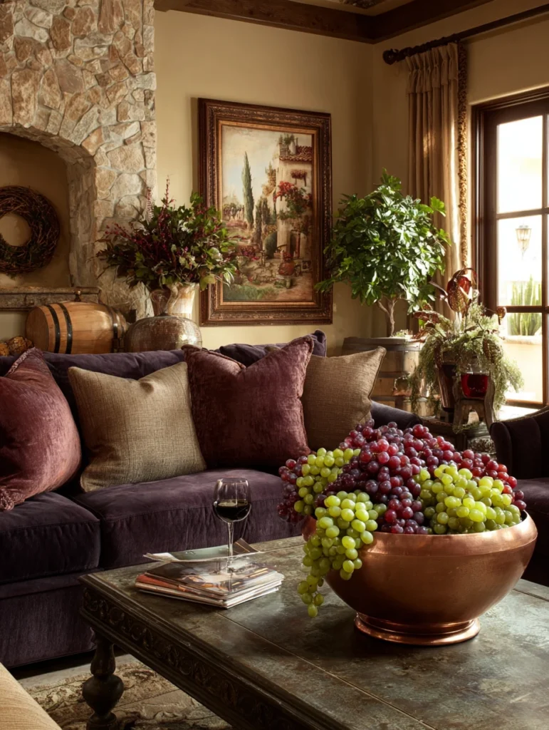 Italian Coffee Table Styling Ideas: Display Tuscan Grapes