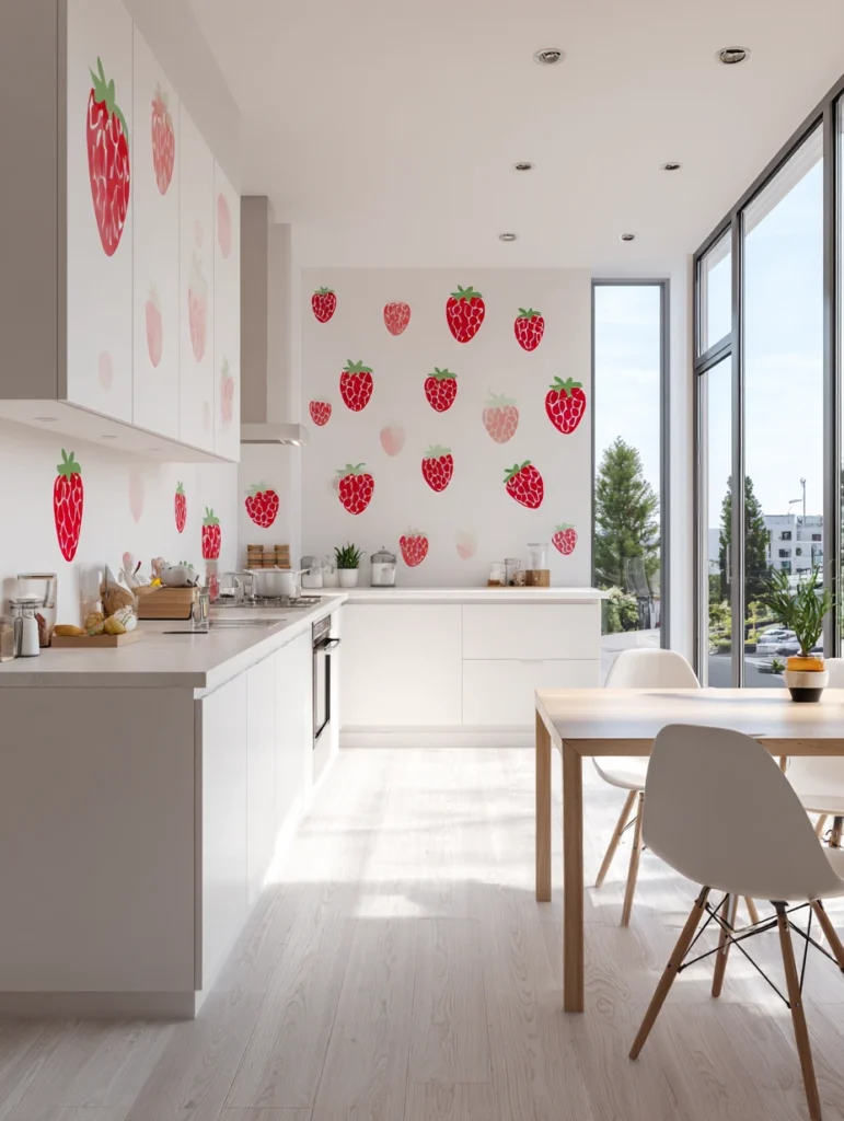 Strawberry Kitchen Decor Ideas: Strawberry Wall Decals