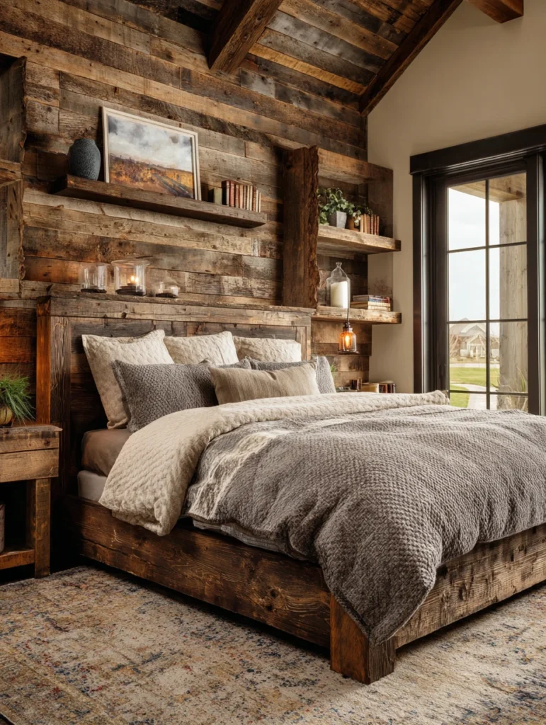 Aesthetic Irish Bedroom Ideas: Incorporate Aged or Distressed Wood Elements