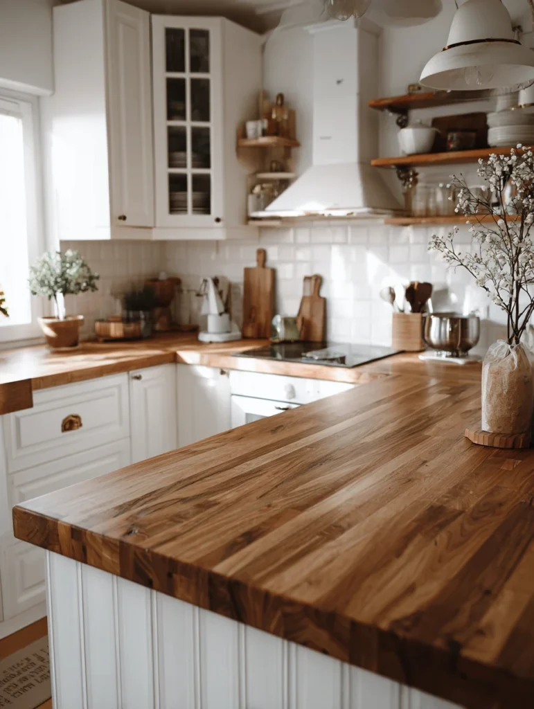 Scandinavian Kitchen Design Ideas: Install Wooden Countertops