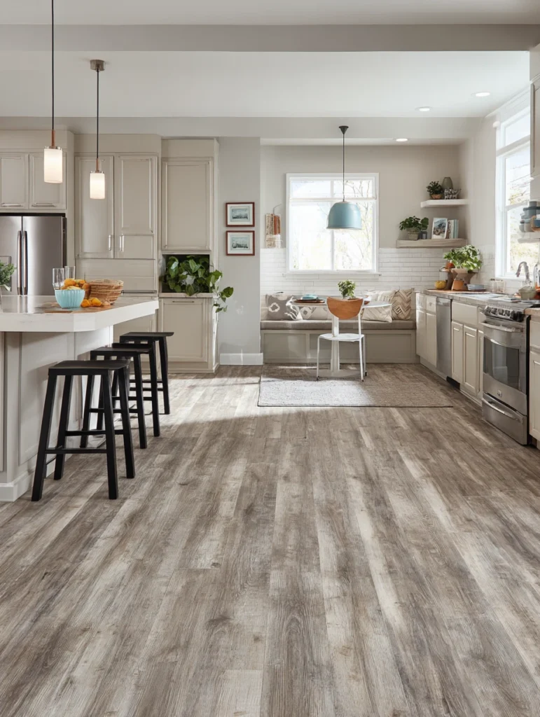 Stylish Kitchen Flooring Ideas: Sheet Vinyl for Budget-Friendly Practicality
