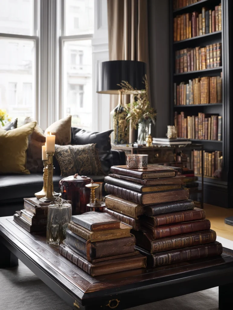 Modern Victorian Living Room Design Ideas: Display Books as Decor