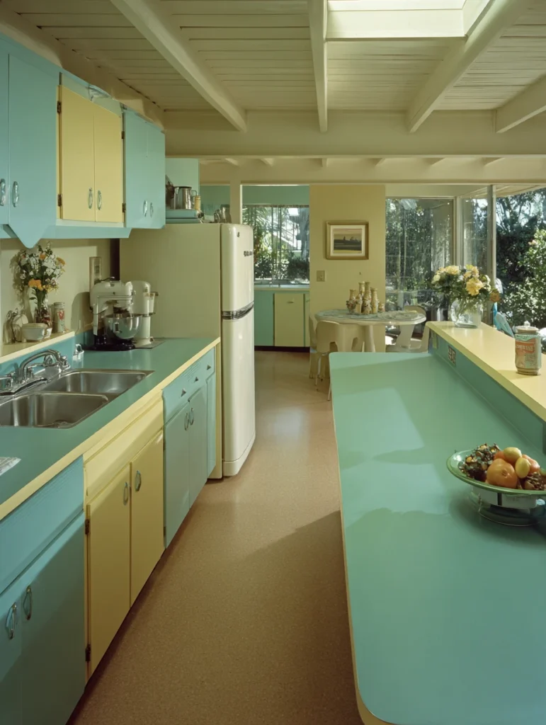 Mid-Century Modern Kitchen Ideas: Install Laminate Countertops
