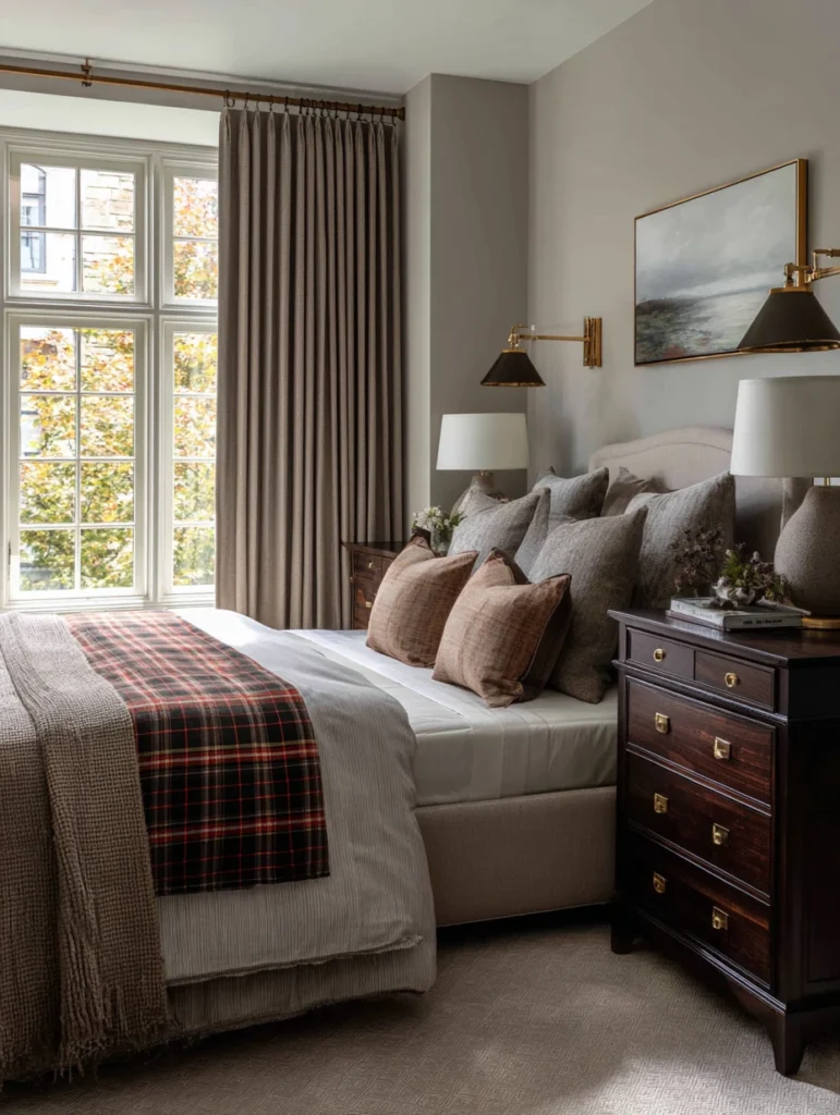 Aesthetic Scottish Bedroom Ideas: Brass or Bronze Fixtures