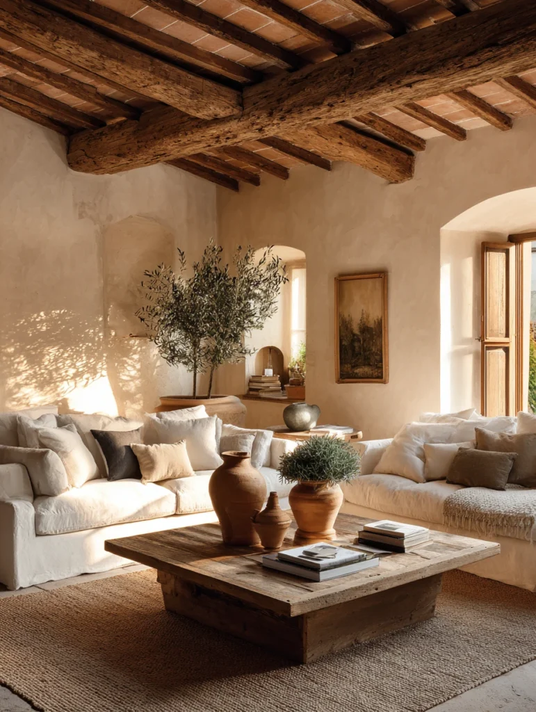 Italian Coffee Table Styling Ideas: Display Terracotta Vases in Varying Heights