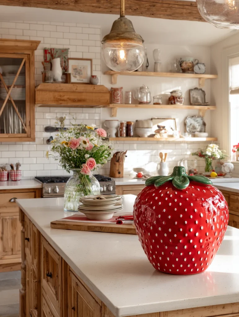 Strawberry Kitchen Decor Ideas: Strawberry Cookie Jar