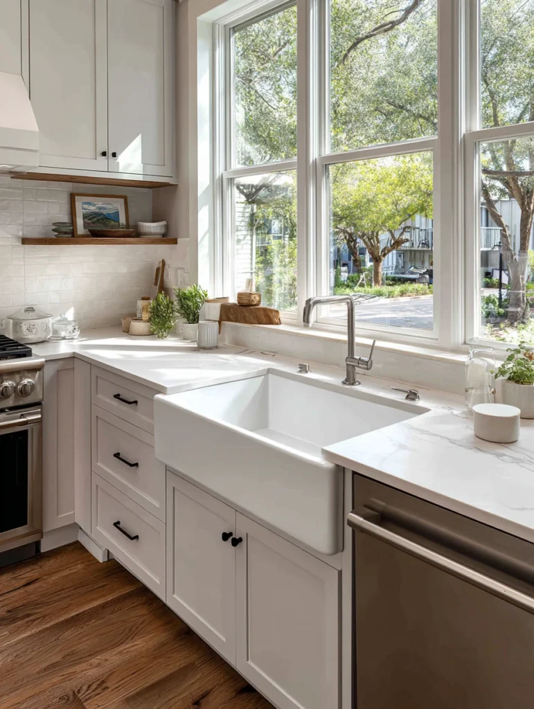 Mid-Century Modern Kitchen Ideas: Install a Farmhouse or Undermount Sink
