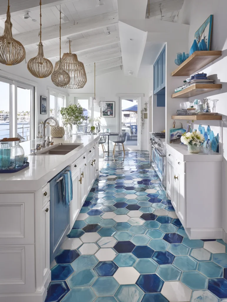 Stylish Kitchen Flooring Ideas: Mosaic Tiles for Artistic Expression