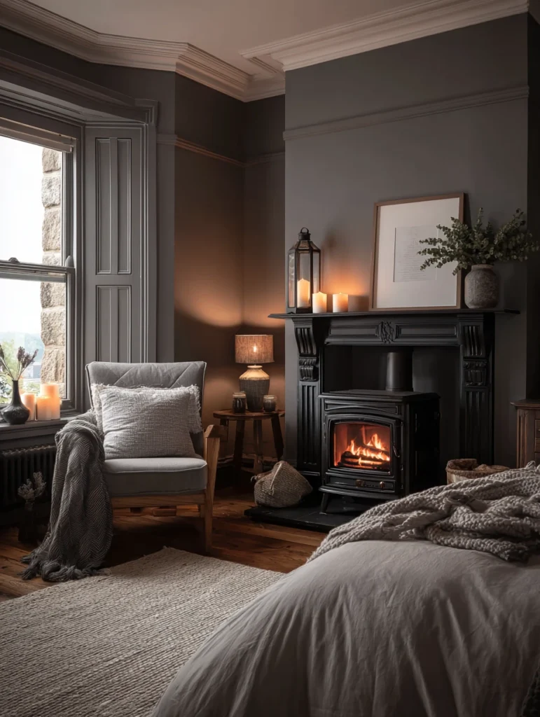 Aesthetic Scottish Bedroom Ideas: Cozy Fireplace or Faux Fireplace