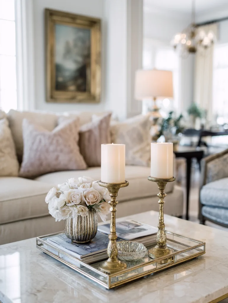 Irish Coffee Table Styling Ideas: Create Symmetry with Matching Candle Holders