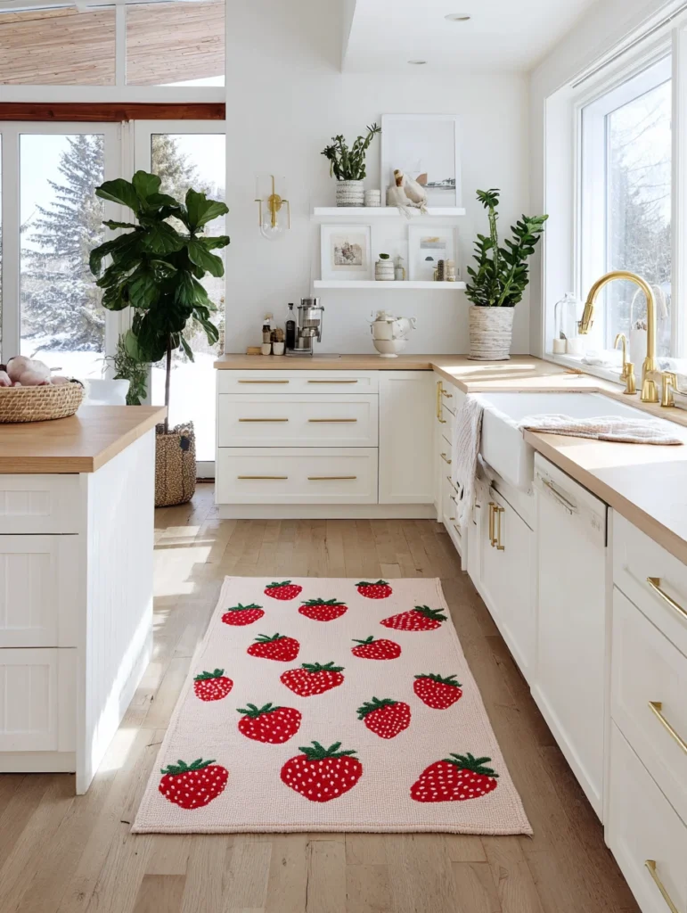 Strawberry Kitchen Decor Ideas: Strawberry Dish Drying Mat