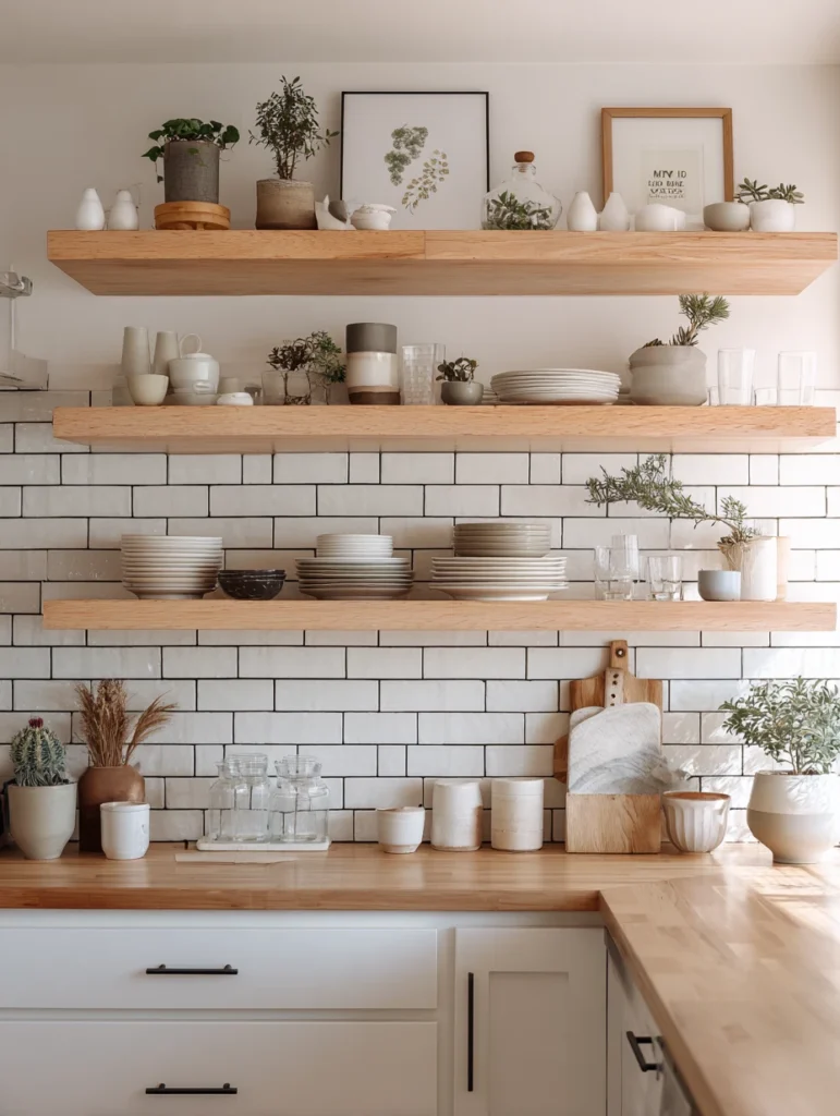 Scandinavian Kitchen Design Ideas: Install Open Shelving