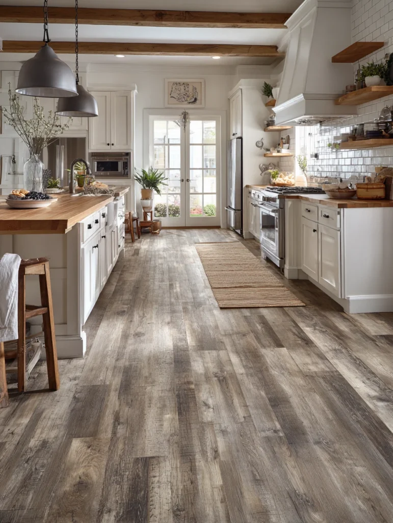 Stylish Kitchen Flooring Ideas: Luxury Vinyl Plank for Budget-Friendly Style