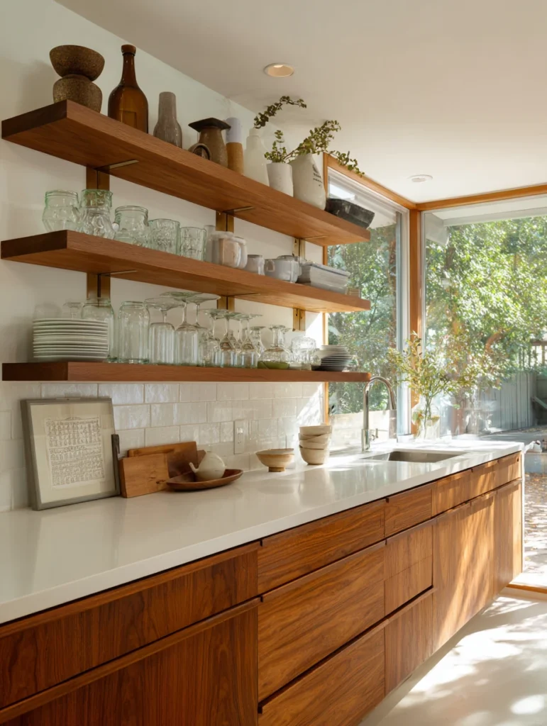 Mid-Century Modern Kitchen Ideas: Incorporate Open Shelving