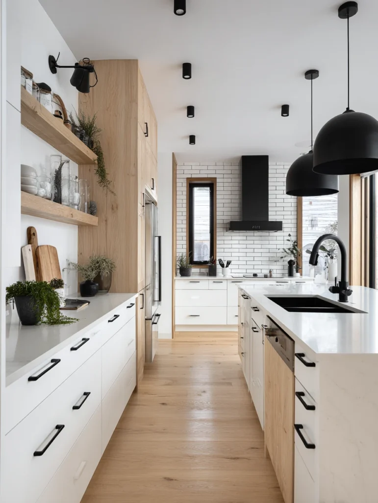 Scandinavian Kitchen Design Ideas: Add Black Accents for Contrast