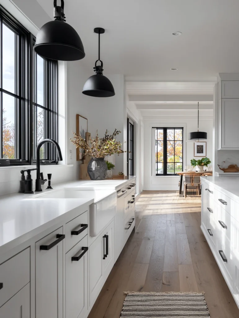 Stunning Swedish Kitchen Ideas: Matte Black Hardware Accents