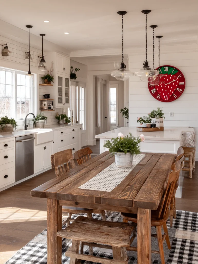 Strawberry Kitchen Decor Ideas: Strawberry Wall Clock