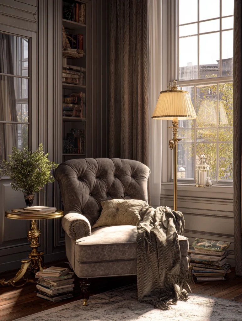 Modern Victorian Living Room Design Ideas: Create a Reading Nook With Tufted Seating