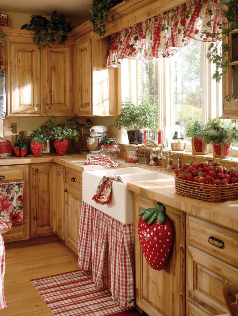 Strawberry Kitchen Decor Ideas: Strawberry Dish Towels Holder