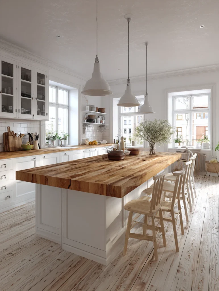 Stunning Swedish Kitchen Ideas: Butcher Block Islands