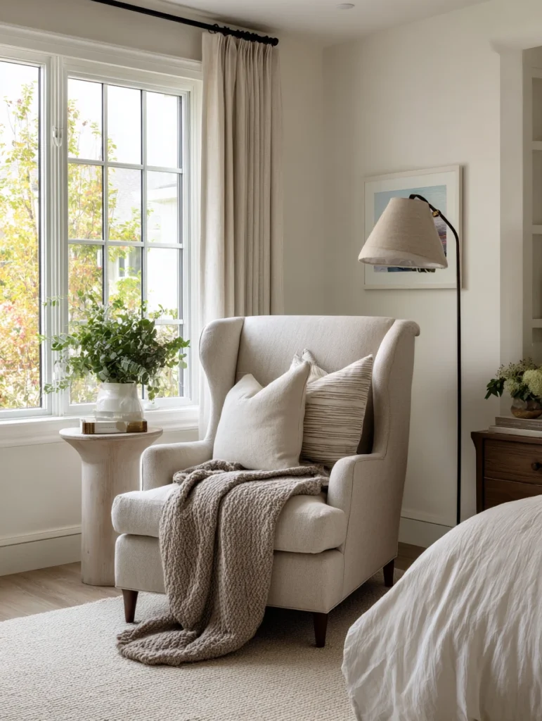 Aesthetic Irish Bedroom Ideas: Create a Reading Nook with a Cozy Armchair