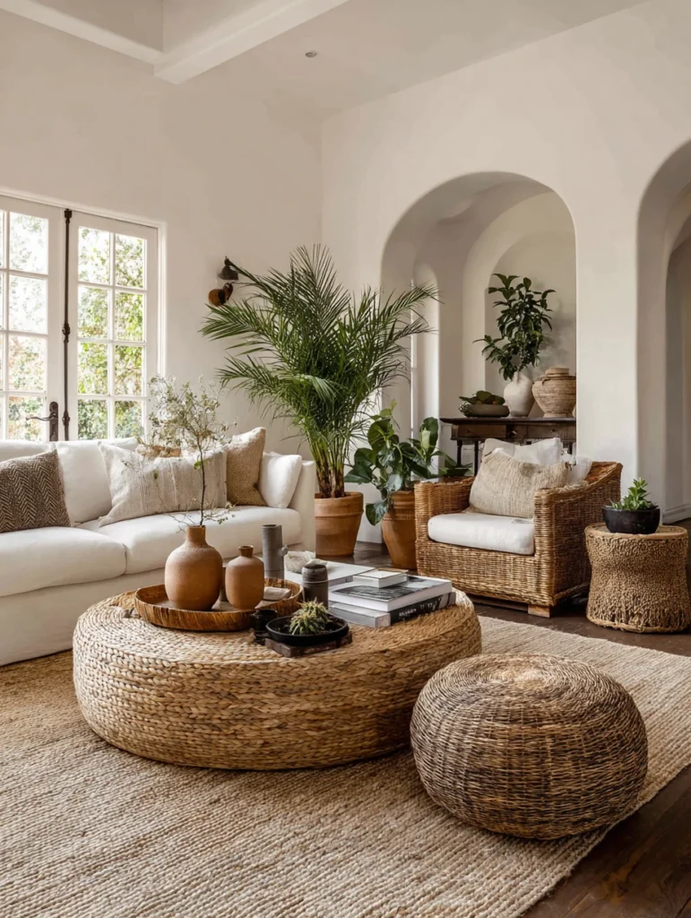 Mediterranean Coffee Table Styling Ideas: Style with Natural Woven Elements