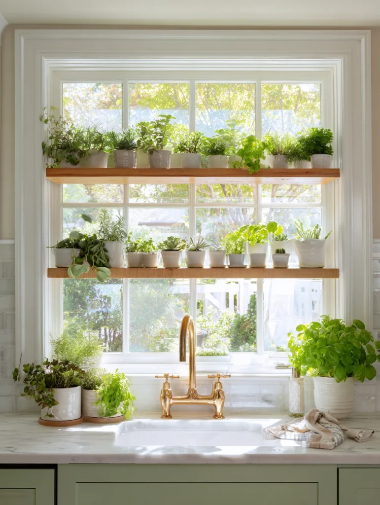 Above Kitchen Sink Ideas: Add a Window Shelf for the Sill