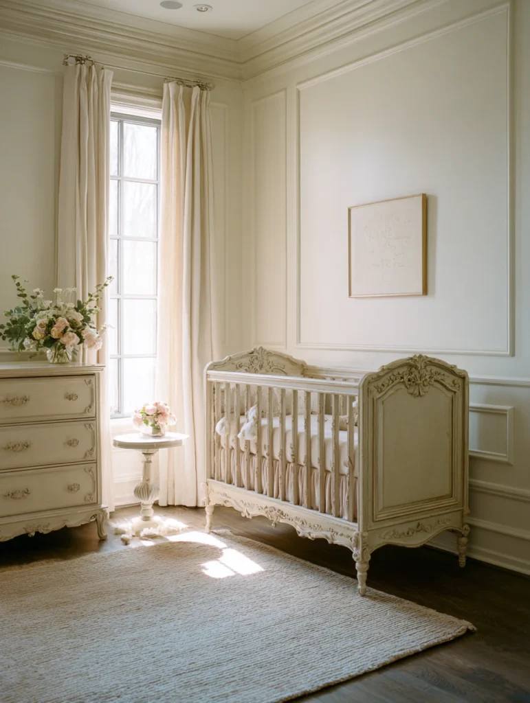 Elegant French Nursery Ideas: Carved Wood Details