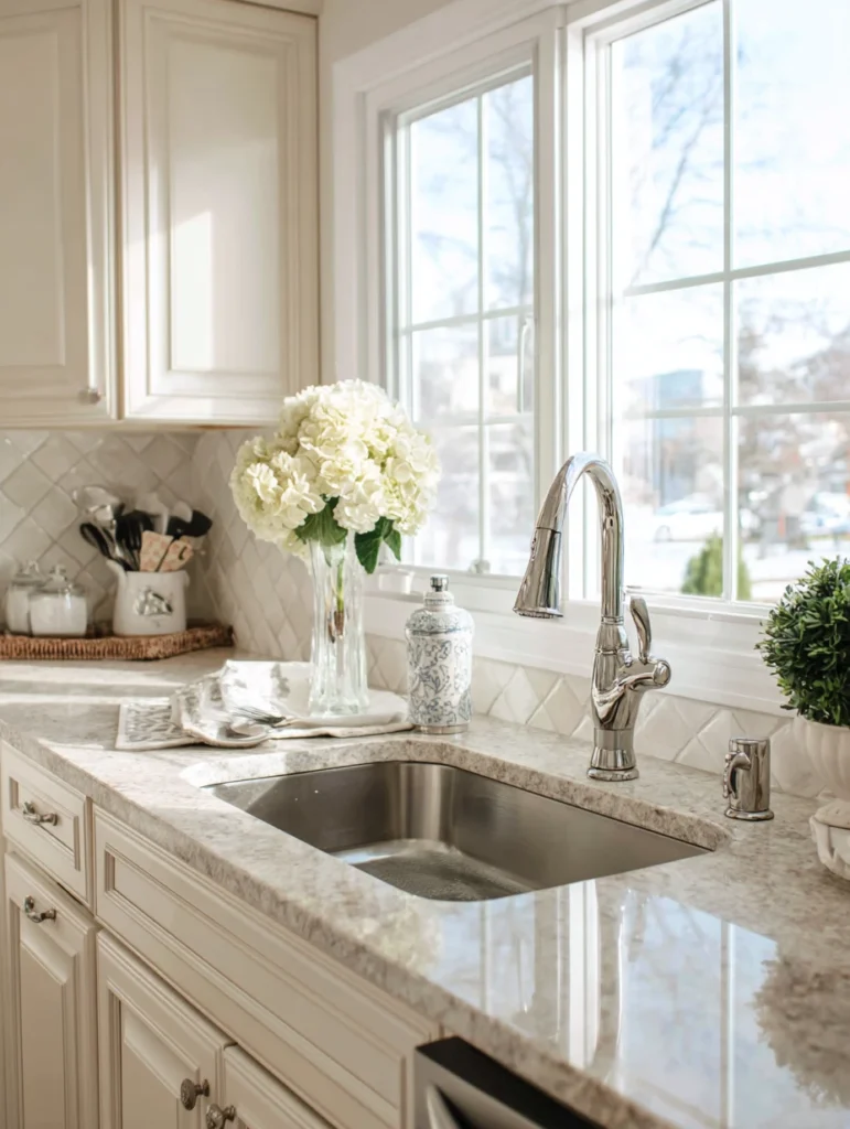 Kitchen Wash Basin Ideas: Install a Water Filter Faucet Beside the Sink