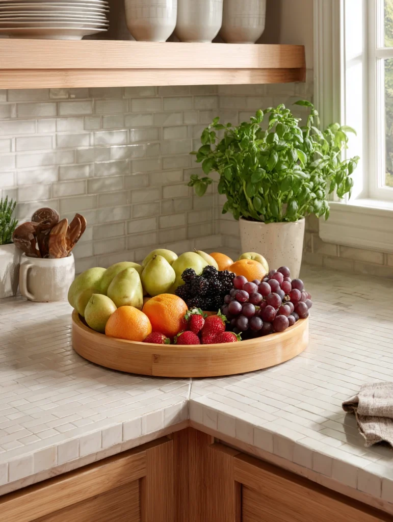 Creative Fruit Basket Ideas for Your Kitchen: Lazy Susan Fruit Organizer