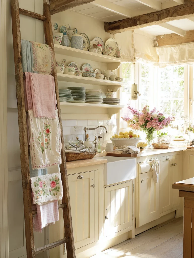 Aesthetic Kitchen Wall Decor Ideas: Vintage Kitchen Textile Display