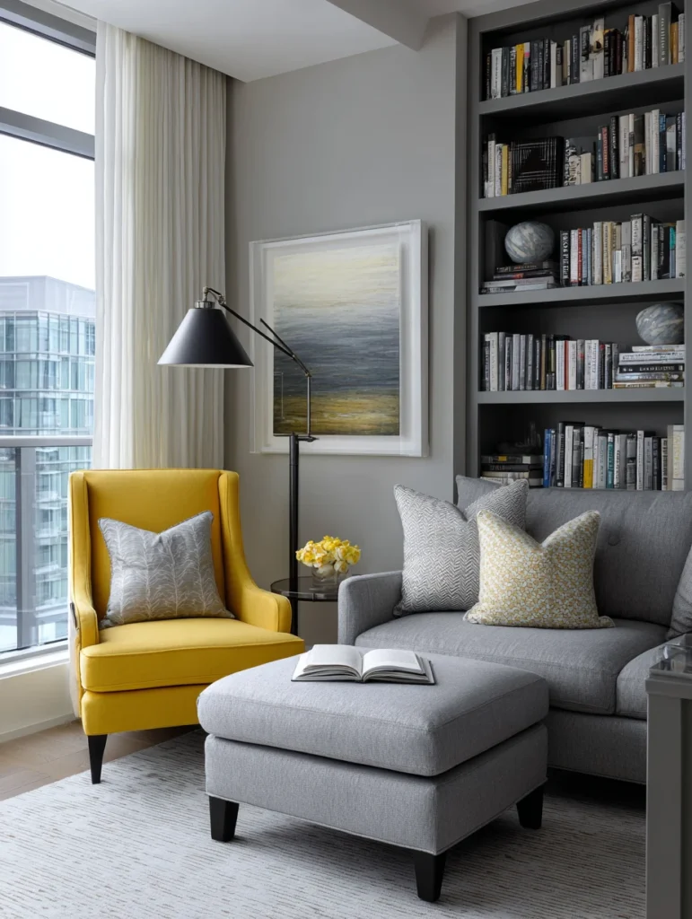 Grey Couch Living Room Ideas: Create a Reading Nook