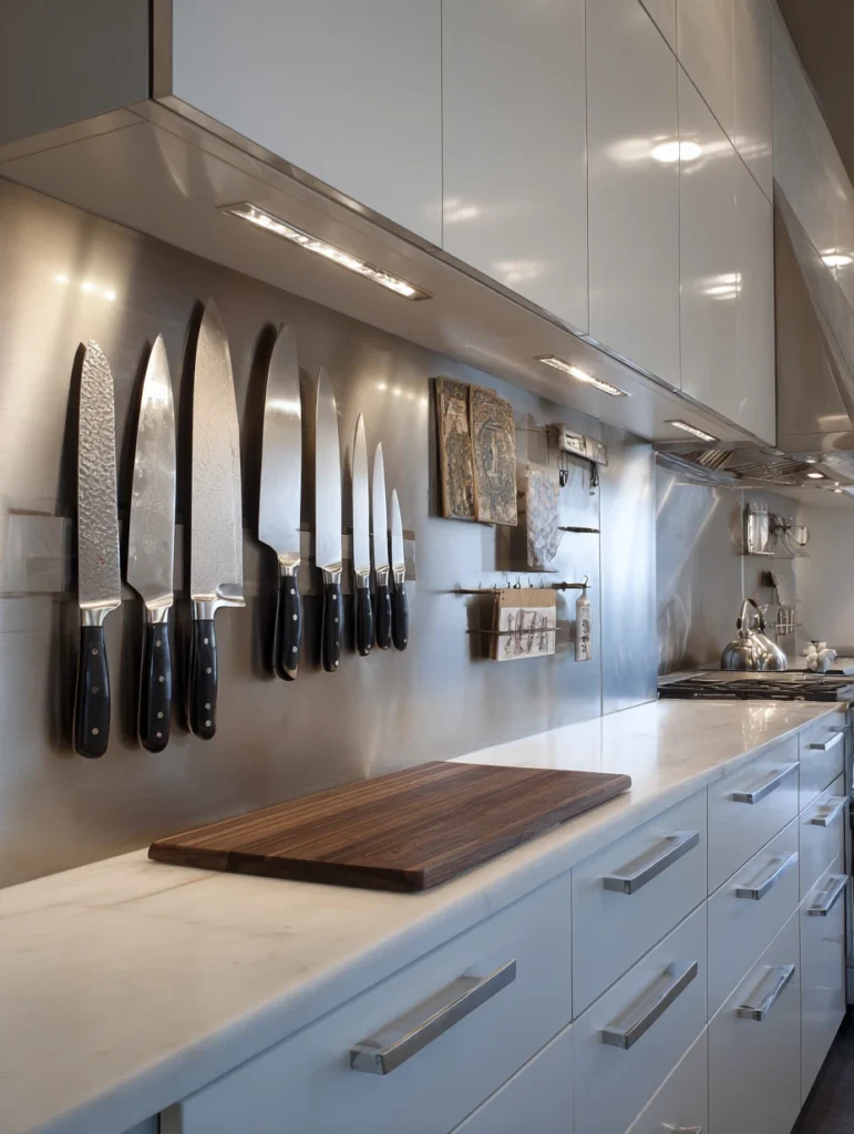 Kitchen Ideas on a Budget: Add Magnetic Knife Strips