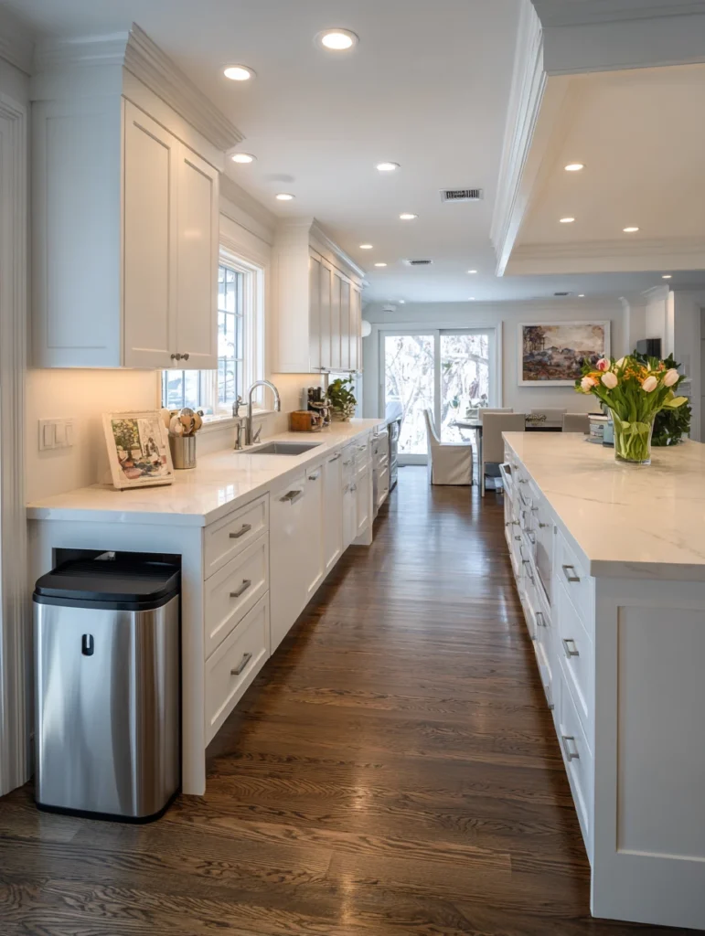 Elegant Kitchen Ideas: Streamlined Trash and Recycling Solutions