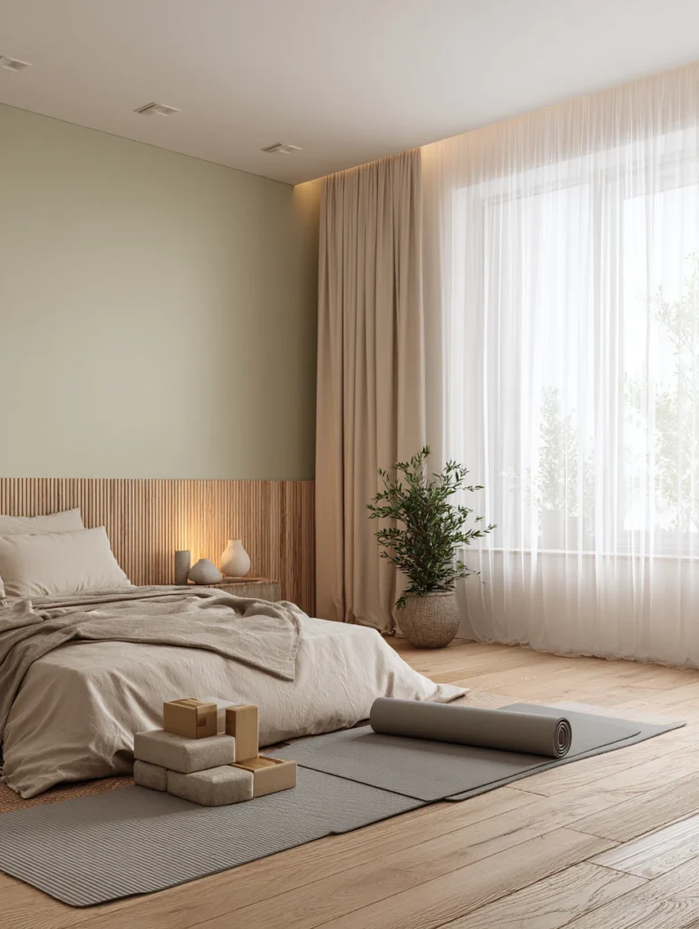 Home Gym Ideas: Create a Zen Yoga Corner in Your Bedroom