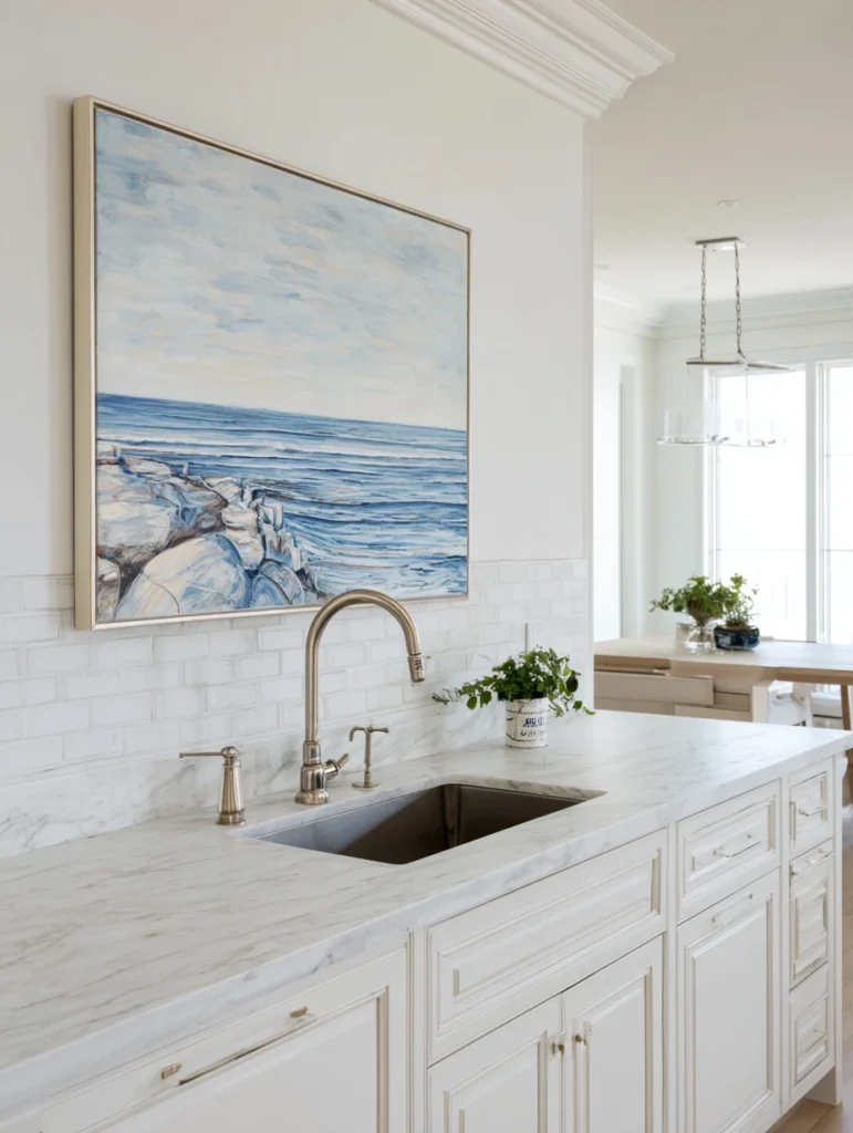 Above Kitchen Sink Ideas: Hang a Statement Wall Art Piece